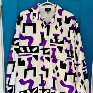 Lazy Oak NWOT original cotton twill jacket shirt. Sz L.